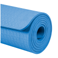 Mata gimnastyczna do ćwiczeń joga, pilates, fitness, 183x61cm, grubość 6mm, materiał TPE, niebieska, REBEL ACTIVE