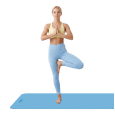 Mata gimnastyczna do ćwiczeń joga, pilates, fitness, 183x61cm, grubość 6mm, materiał TPE, niebieska, REBEL ACTIVE