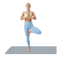 Mata gimnastyczna do ćwiczeń joga, pilates, fitness, 183x61cm, grubość 6mm, materiał TPE, szara, REBEL ACTIVE