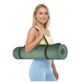 Mata gimnastyczna do ćwiczeń joga, pilates, fitness, 183x61cm, grubość 6mm, materiał TPE, zielona, REBEL ACTIVE