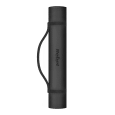 Mata gimnastyczna do ćwiczeń joga, pilates, fitness, 200x115cm, grubość 1cm, materiał TPE, czarna, REBEL ACTIVE