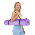 Mata gimnastyczna do ćwiczeń joga, pilates, fitness, 200x90cm, grubość 1cm, materiał TPE, fioletowa, REBEL ACTIVE