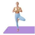 Mata gimnastyczna do ćwiczeń joga, pilates, fitness, 200x90cm, grubość 1cm, materiał TPE, fioletowa, REBEL ACTIVE