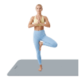 Mata gimnastyczna do ćwiczeń joga, pilates, fitness, 200x90cm, grubość 1cm, materiał TPE, szara, REBEL ACTIVE