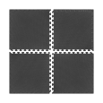 Mata ochronna pod sprzęt fitness i do ćwiczeń na siłowni, puzzle 60x60cm, zestaw 4 szt., 120x120cm, REBEL ACTIVE