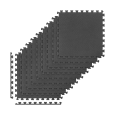 Mata ochronna pod sprzęt fitness i do ćwiczeń na siłowni, puzzle 60x60cm, zestaw 9 szt., 180x180cm, REBEL ACTIVE