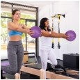Mini piłka gimnastyczna do pilates rehabilitacyjna 25cm, kolor fioletowy, REBEL ACTIVE