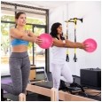 Mini piłka gimnastyczna do pilates rehabilitacyjna 25cm, kolor różowy, REBEL ACTIVE