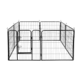 Modułowy kojec dla psa, stalowa zagroda, rozmiar L, 8 paneli 80x80 cm , REBEL ANIMALS