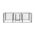 Modułowy kojec dla psa, stalowa zagroda, rozmiar L, 8 paneli 80x80 cm , REBEL ANIMALS