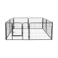 Modułowy kojec dla psa, stalowa zagroda, rozmiar S, 8 paneli 80x60 cm , REBEL ANIMALS