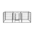 Modułowy kojec dla psa, stalowa zagroda, rozmiar XL, 8 paneli 80x100 cm , REBEL ANIMALS