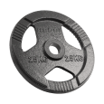 Obciążenie żeliwne olimpijskie 25kg, otwór 51mm, talerz z uchwytami, REBEL ACTIVE