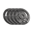 Obciążenie żeliwne olimpijskie zestaw 4x2.5kg, otwór 51mm, talerz z uchwytami, REBEL ACTIVE