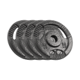 Obciążenie żeliwne zestaw 4x2.5kg, otwór 31mm, talerz z uchwytami, REBEL ACTIVE