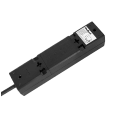 Przedłużacz 3 gniazda 2m typu francuskiego z przełącznikiem (3x1,5mm) Rebel czarny