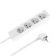 Przedłużacz 4 gniazda 3m typu francuskiego bez przełącznika (3x1,5mm) Rebel biały
