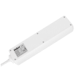 Przedłużacz 4 gniazda 3m typu niemieckiego z przełącznikiem (3x1,5mm) Rebel biały
