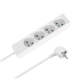 Przedłużacz 4 gniazda 5m typu francuskiego bez przełącznika (3x1,5mm) Rebel biały