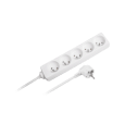 Przedłużacz 5 gniazd 1,5m typu francuskiego bez przełącznika (3x1,0mm) Rebel biały