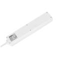Przedłużacz 5 gniazd 1,5m typu niemieckiego z przełącznikiem (3x1,0mm) Rebel biały