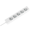 Przedłużacz 5 gniazd 2m typu francuskiego bez przełącznika (3x1,5mm) Rebel biały