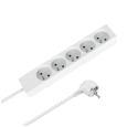 Przedłużacz 5 gniazd 2m typu francuskiego bez przełącznika (3x1,5mm) Rebel biały