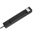 Przedłużacz 5 gniazd 2m typu francuskiego z przełącznikiem (3x1,5mm) Rebel czarny
