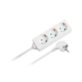Przedłużacz biały Rebel 3 gniazda typu niemieckiego, kabel 3m (1,5mm)