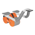 Przyrząd do ćwiczenia mięśni brzucha z timerem, AB roller Wheel AB-3 , kolor szaro-pomarańczowy , REBEL ACTIVE
