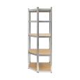 Regał metalowy magazynowy narożny 180x40x70 srebrny Rebel