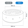 Spa ogrodowe, jacuzzi pompowane AVENLI NICE 6 osobowe 204x70