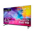 Telewizor Kruger&Matz 43" FHD Google TV, DVB-T2/S2/T/C H.265 HEVC