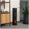Terrmowentylator kolumnowy PTC Teesa z imitacją kominka (800/2000W)