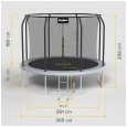 Trampolina Rebel Active PRO 10ft/305 cm, siatka, drabinka