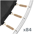 Trampolina REBEL Active PRO 14ft/435 cm, siatka, drabinka