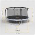 Trampolina Rebel Active PRO 15ft/457 cm, siatka, drabinka