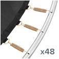 Trampolina Rebel Active PRO 8ft/244 cm, siatka, drabinka