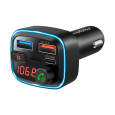 Transmiter samochodowy FM z funkcją bluetooth (2x USB + USB-C)