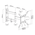 Uchwyt naścienny uniwersalny Kruger&Matz do LED TV (13-42") regulacja w pionie i poziomie