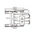 Uchwyt - ramię do uchwytów LCD na ścianę wysuwany czarny