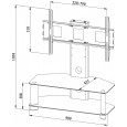 Uchwyt-stojak do LCD/Plasmy srebrny uniwersalny do 50kg/50"