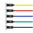Zestaw gum oporowych do ćwiczeń - Power Tube Set , 5-80 kg, 5 gumy, REBEL ACTIVE