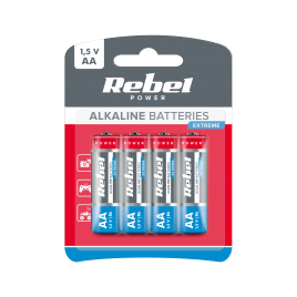 Baterie alkaliczne REBEL EXTREME LR06 4szt./bl.