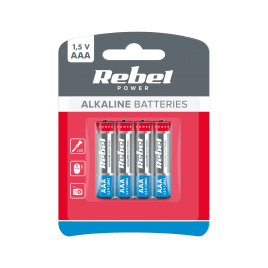 Baterie alkaliczne REBEL LR03 4szt/bl.