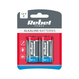 Baterie alkaliczne REBEL LR14 2szt/bl.