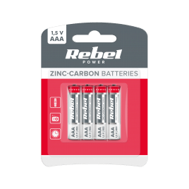 Baterie cynkowo węglowe REBEL R03 4szt/bl