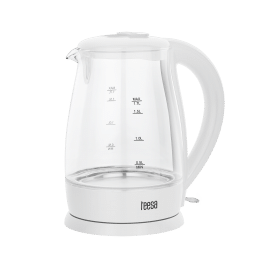 Czajnik elektryczny TEESA, szklany, 2200 W, biały, 1,7 L