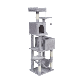 Drapak dla kota 48x40x155 cm , szary, REBEL ANIMALS