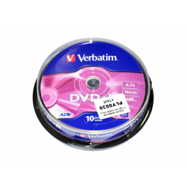 DVD+R VERBATIM 4,7GB 16X CAKE-10szt.